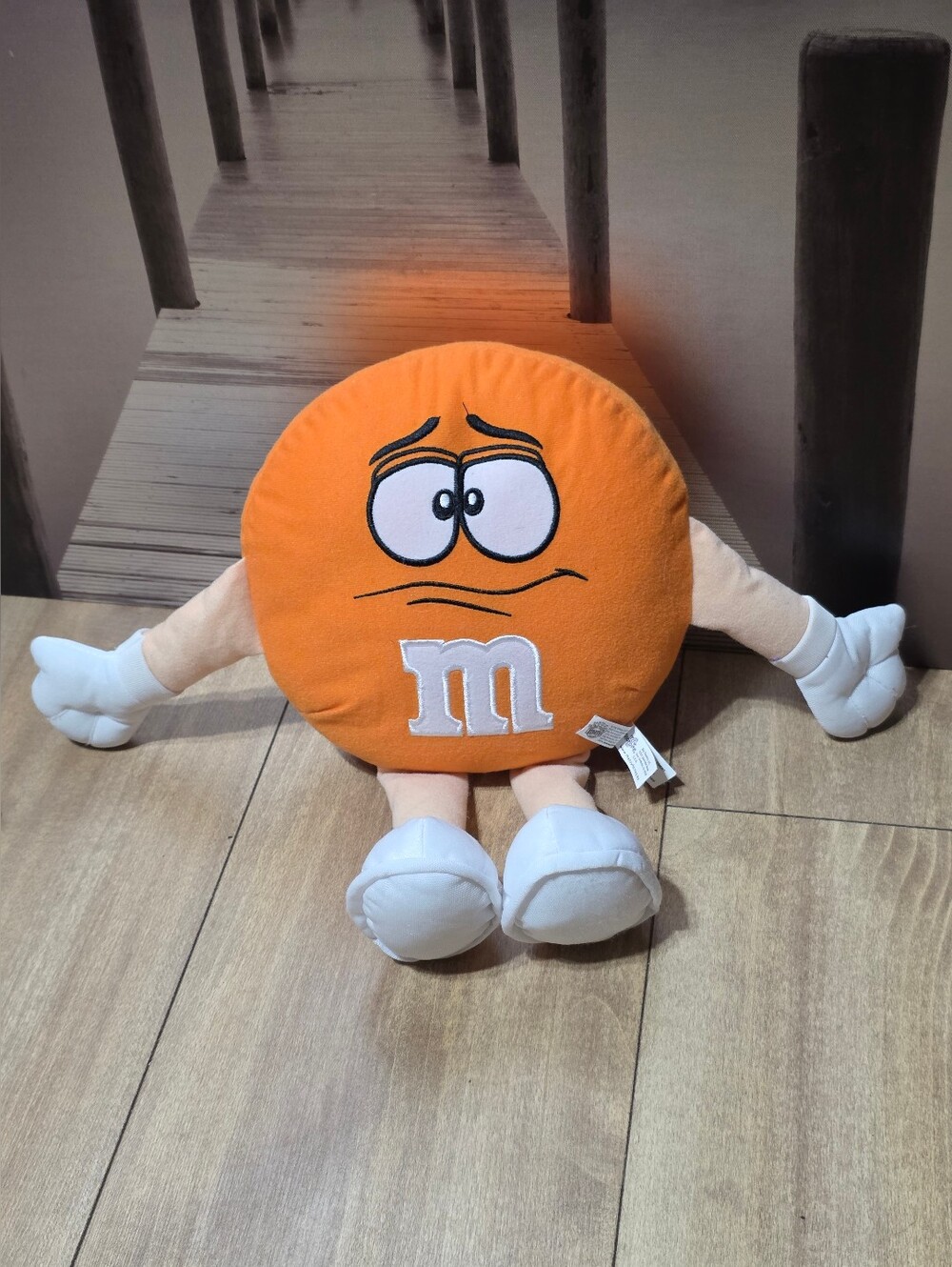 M&M'S Orange Plush Character Pillow with Arms